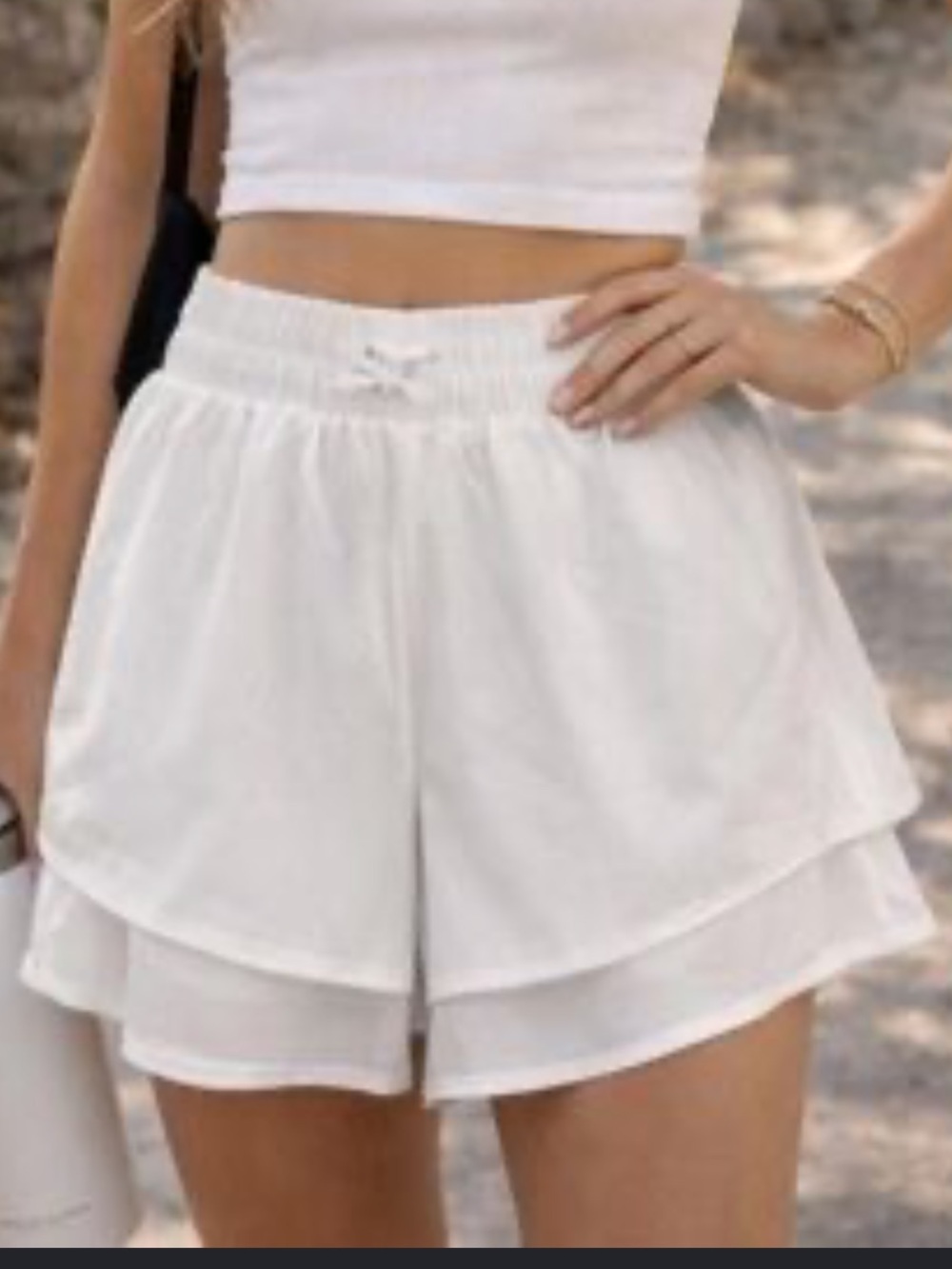 JoyLab White Layered Run Shorts